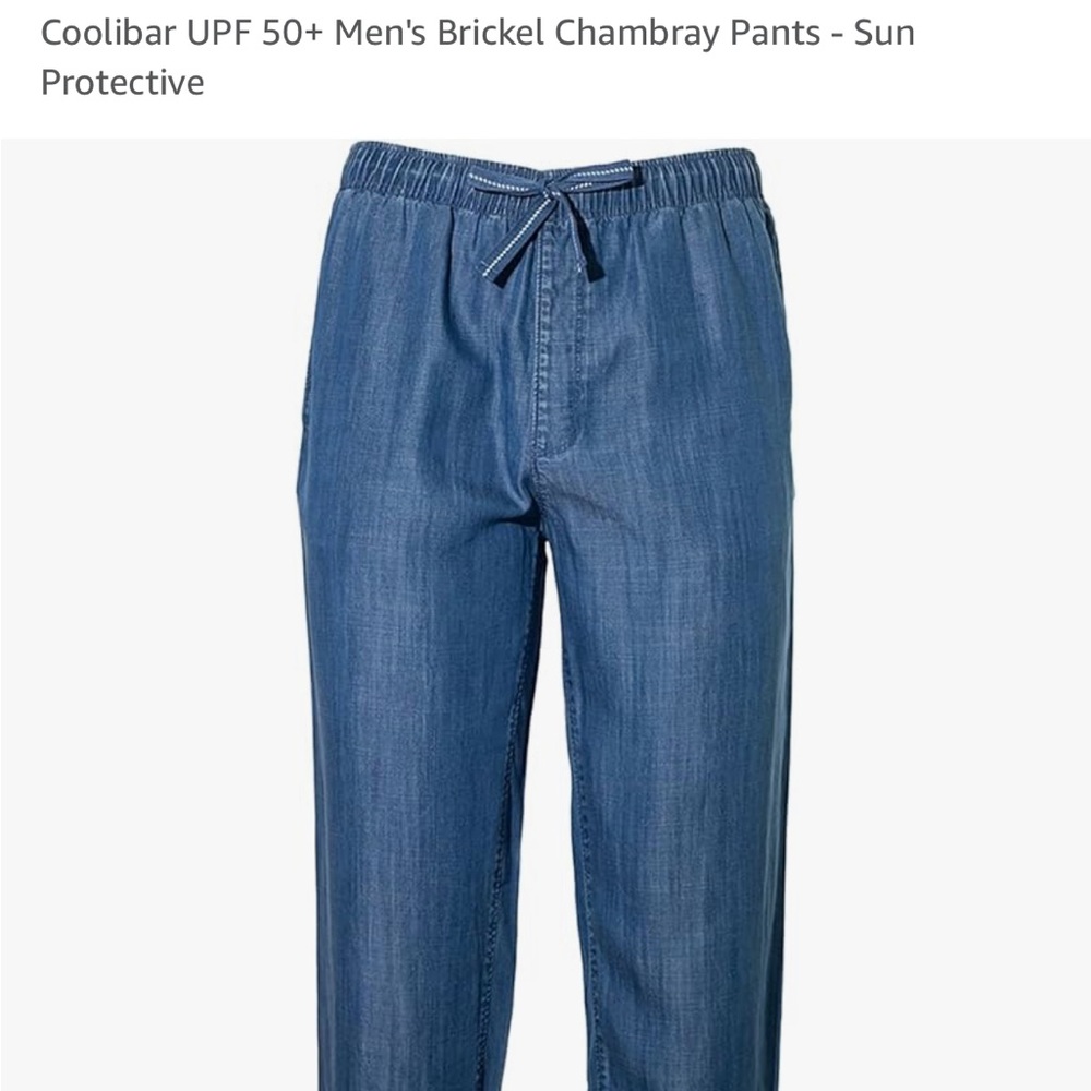 Coolibar UPF 50+ Men's Brickel Chambray Pants